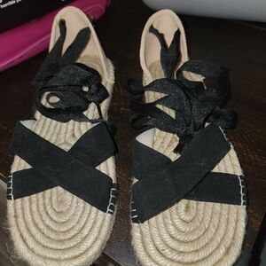 Elegant Black Espadrille Flats